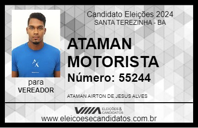 Candidato ATAMAN MOTORISTA 2024 - SANTA TEREZINHA - Eleições