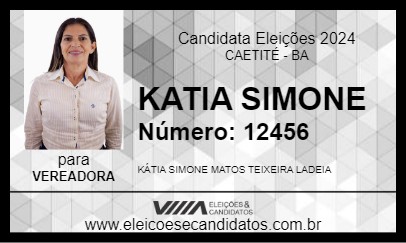 Candidato KATIA SIMONE 2024 - CAETITÉ - Eleições