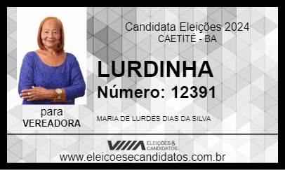 Candidato LURDINHA 2024 - CAETITÉ - Eleições