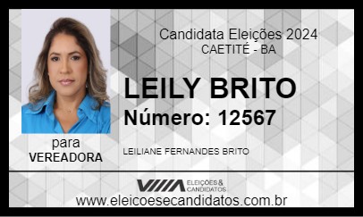 Candidato LEILY BRITO 2024 - CAETITÉ - Eleições