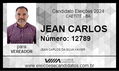 Candidato JEAN CARLOS 2024 - CAETITÉ - Eleições