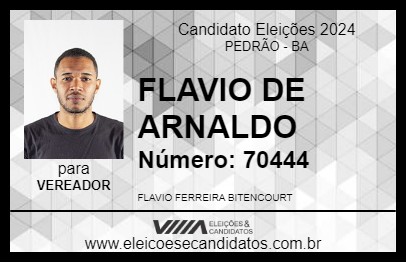 Candidato FLAVIO DE ARNALDO 2024 - PEDRÃO - Eleições