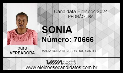 Candidato SONIA 2024 - PEDRÃO - Eleições