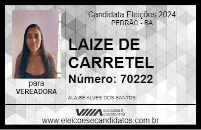 Candidato LAIZE DE CARRETEL 2024 - PEDRÃO - Eleições