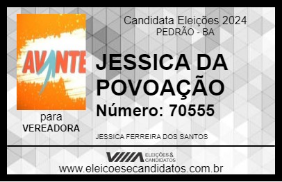 Candidato JESSICA DA POVOAÇÃO 2024 - PEDRÃO - Eleições