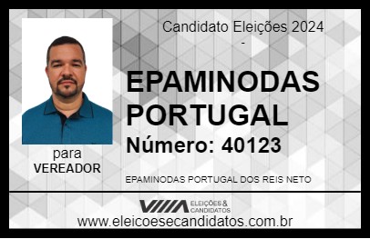 Candidato EPAMINONDAS PORTUGAL 2024 - ITAGIMIRIM - Eleições