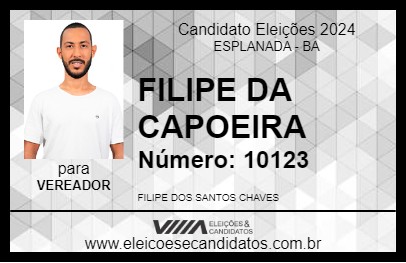 Candidato FILIPE DA CAPOEIRA 2024 - ESPLANADA - Eleições