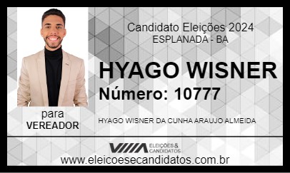 Candidato HYAGO WISNER 2024 - ESPLANADA - Eleições