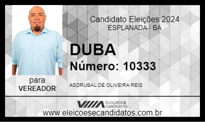 Candidato DUBA 2024 - ESPLANADA - Eleições