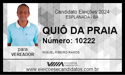 Candidato QUIÔ DA PRAIA 2024 - ESPLANADA - Eleições