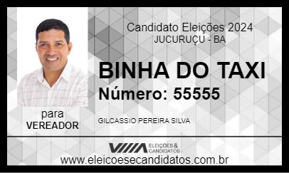 Candidato BINHA DO TAXI 2024 - JUCURUÇU - Eleições