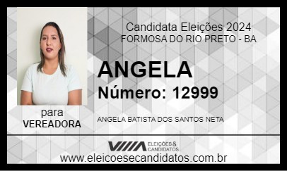 Candidato ANGELA 2024 - FORMOSA DO RIO PRETO - Eleições