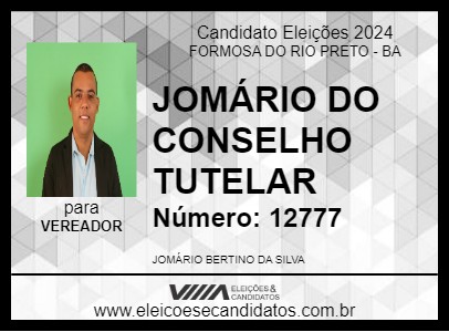 Candidato JOMÁRIO BERTINO 2024 - FORMOSA DO RIO PRETO - Eleições