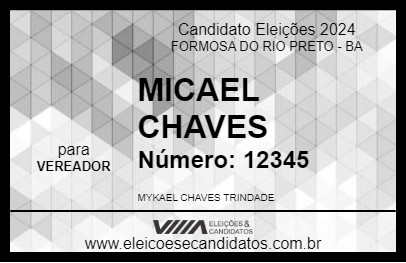 Candidato MICAEL CHAVES 2024 - FORMOSA DO RIO PRETO - Eleições