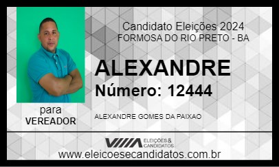 Candidato ALEXANDRE 2024 - FORMOSA DO RIO PRETO - Eleições