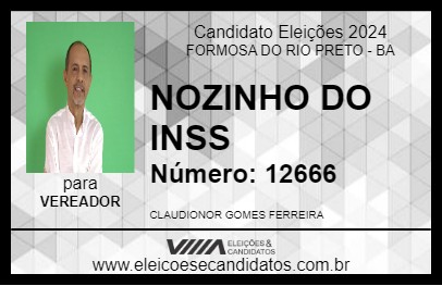 Candidato NOZINHO 2024 - FORMOSA DO RIO PRETO - Eleições