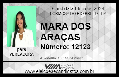 Candidato MARA DOS ARAÇAS 2024 - FORMOSA DO RIO PRETO - Eleições