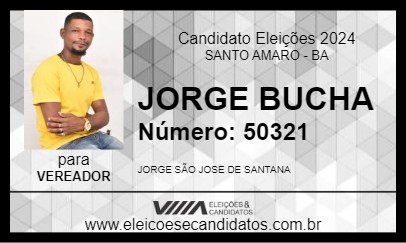 Candidato JORGE BUCHA 2024 - SANTO AMARO - Eleições