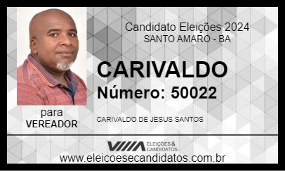 Candidato CARIVALDO 2024 - SANTO AMARO - Eleições