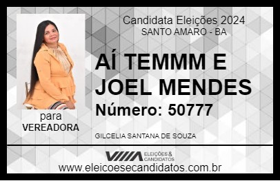 Candidato AÍ TEMMM 2024 - SANTO AMARO - Eleições