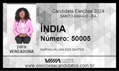 Candidato ÍNDIA  2024 - SANTO AMARO - Eleições