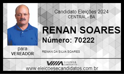 Candidato RENAN SOARES 2024 - CENTRAL - Eleições