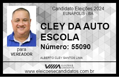 Candidato CLEY DA AUTO ESCOLA 2024 - EUNÁPOLIS - Eleições