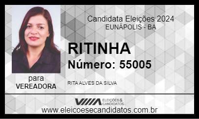 Candidato RITINHA 2024 - EUNÁPOLIS - Eleições