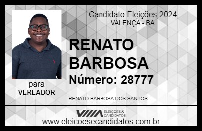 Candidato RENATO BARBOSA 2024 - VALENÇA - Eleições