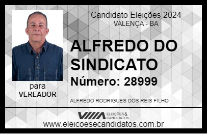 Candidato ALFREDO DO SINDICATO 2024 - VALENÇA - Eleições