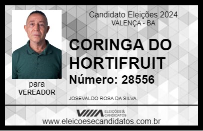 Candidato CORINGA DO HORTIFRUIT 2024 - VALENÇA - Eleições