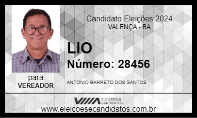 Candidato LIO 2024 - VALENÇA - Eleições