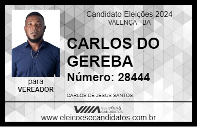 Candidato CARLOS DO GEREBA 2024 - VALENÇA - Eleições