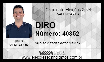 Candidato DIRO 2024 - VALENÇA - Eleições