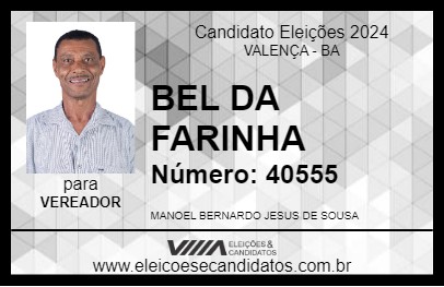 Candidato BEL DA FARINHA 2024 - VALENÇA - Eleições