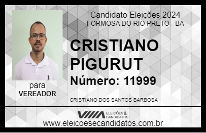 Candidato CRISTIANO PIGURUT 2024 - FORMOSA DO RIO PRETO - Eleições