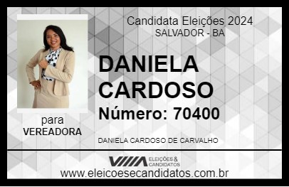 Candidato DANIELA CARDOSO 2024 - SALVADOR - Eleições