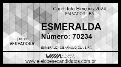 Candidato ESMERALDA 2024 - SALVADOR - Eleições