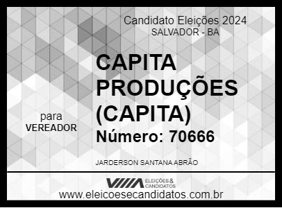 Candidato CAPITA PRODUÇÕES (CAPITA) 2024 - SALVADOR - Eleições