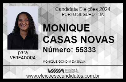 Candidato MONIQUE CASAS NOVAS 2024 - PORTO SEGURO - Eleições