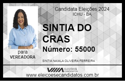 Candidato SINTIA DO CRAS 2024 - ICHU - Eleições