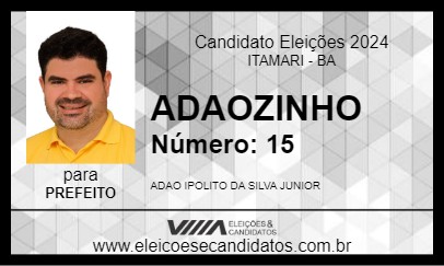 Candidato ADAOZINHO 2024 - ITAMARI - Eleições