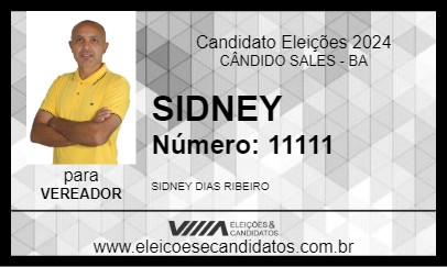 Candidato SIDNEY 2024 - CÂNDIDO SALES - Eleições