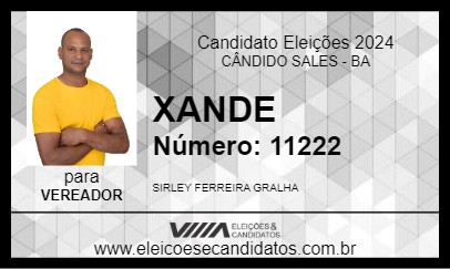 Candidato XANDE 2024 - CÂNDIDO SALES - Eleições