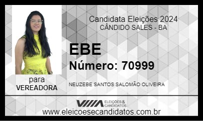 Candidato EBE 2024 - CÂNDIDO SALES - Eleições