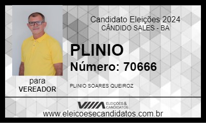 Candidato PLINIO 2024 - CÂNDIDO SALES - Eleições