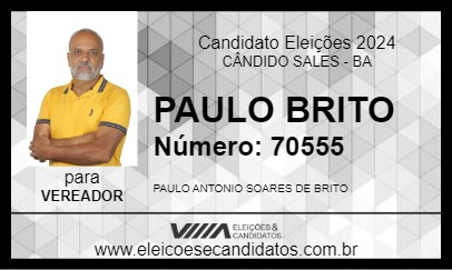 Candidato PAULO BRITO 2024 - CÂNDIDO SALES - Eleições