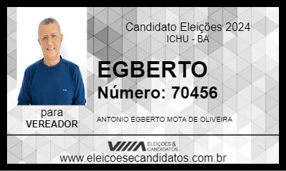 Candidato EGBERTO 2024 - ICHU - Eleições