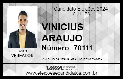 Candidato VINICIUS ARAUJO 2024 - ICHU - Eleições