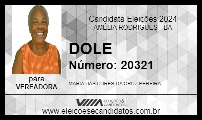 Candidato DOLE 2024 - AMÉLIA RODRIGUES - Eleições